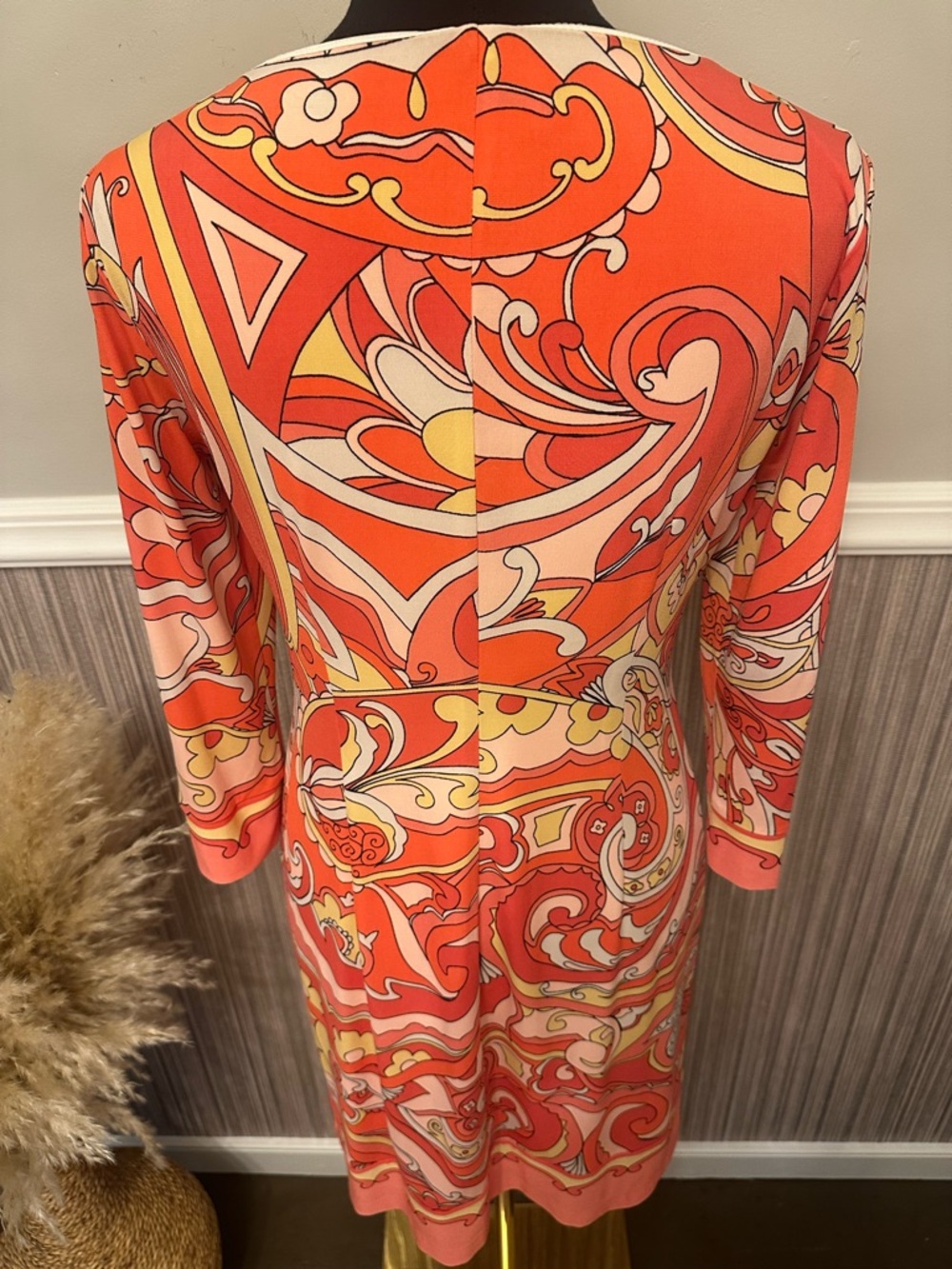 Donna Morgan Retro Paisley Print Shift Dress Size 6 - Picture 8 of 12